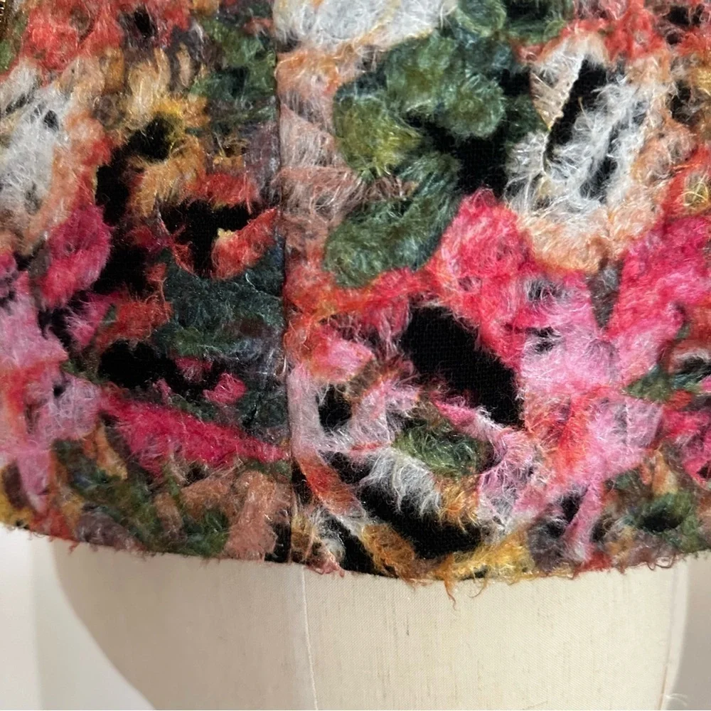Handmade Artsy Vest Size L/XL Floral Textured Fiber Art To Wear Topper